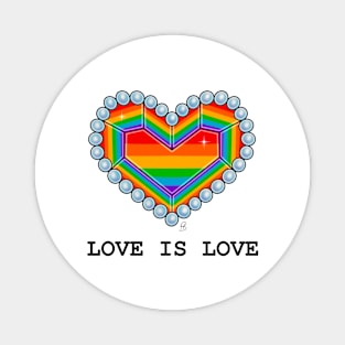 Love is Love LGBTQ Rainbow Pride Magnet